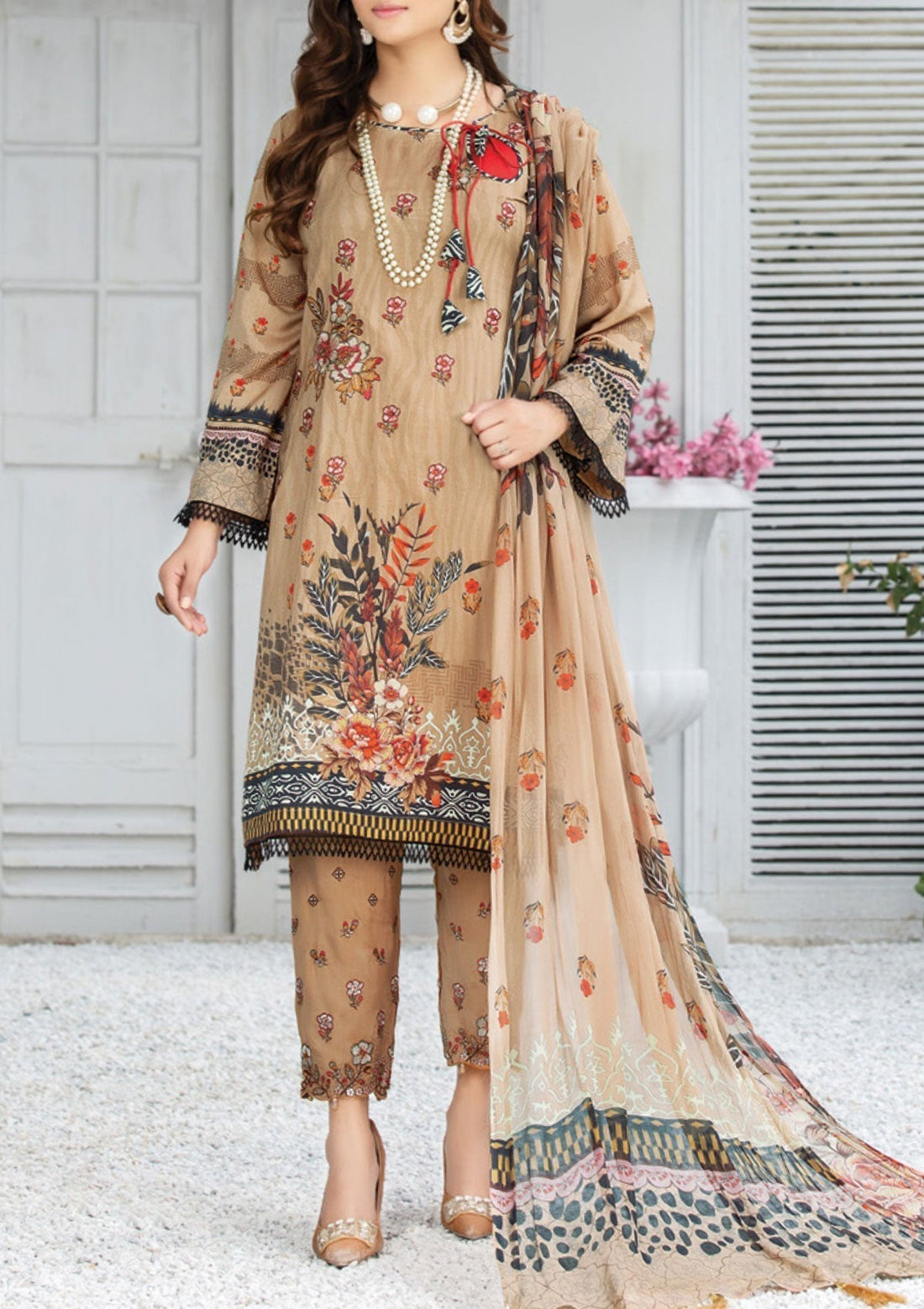 Winter Collection - Laiba - Exclusive Viscose - V64 - D#6 - Official Laiba - Agha Fabrics UK