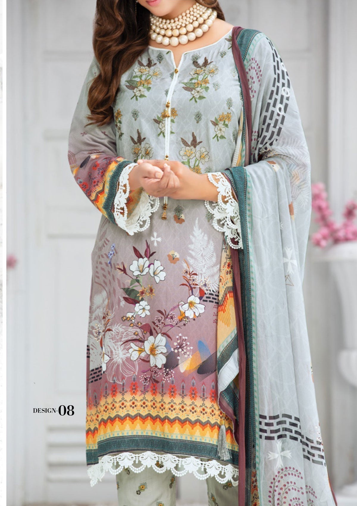 Winter Collection - Laiba - Exclusive Viscose - V64 - D#8 - Official Laiba - Agha Fabrics UK