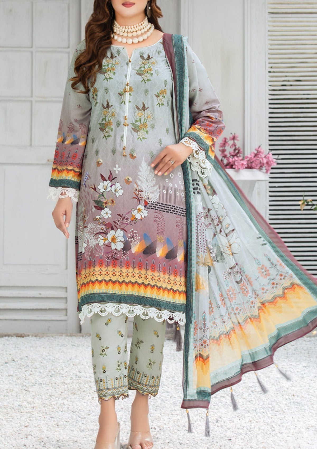 Winter Collection - Laiba - Exclusive Viscose - V64 - D#8 - Official Laiba - Agha Fabrics UK
