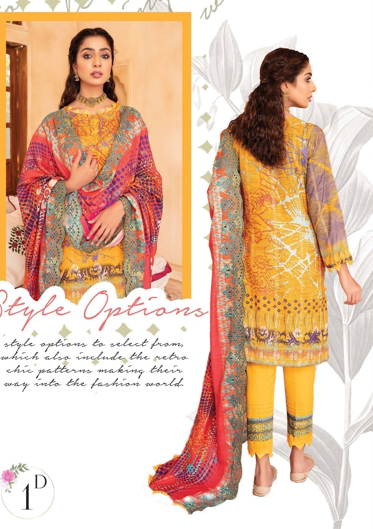 Winter Collection - Mahee's - Embroidered - Slub Staple - D#1