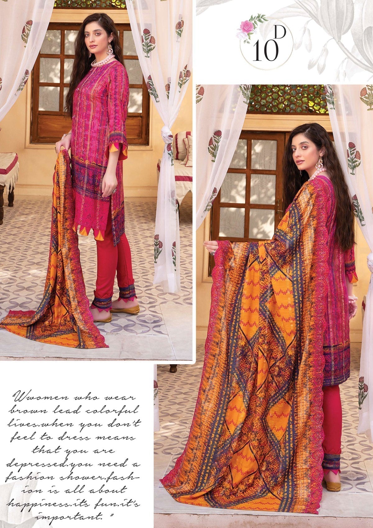 Winter Collection - Mahee's - Embroidered - Slub Staple - D#10