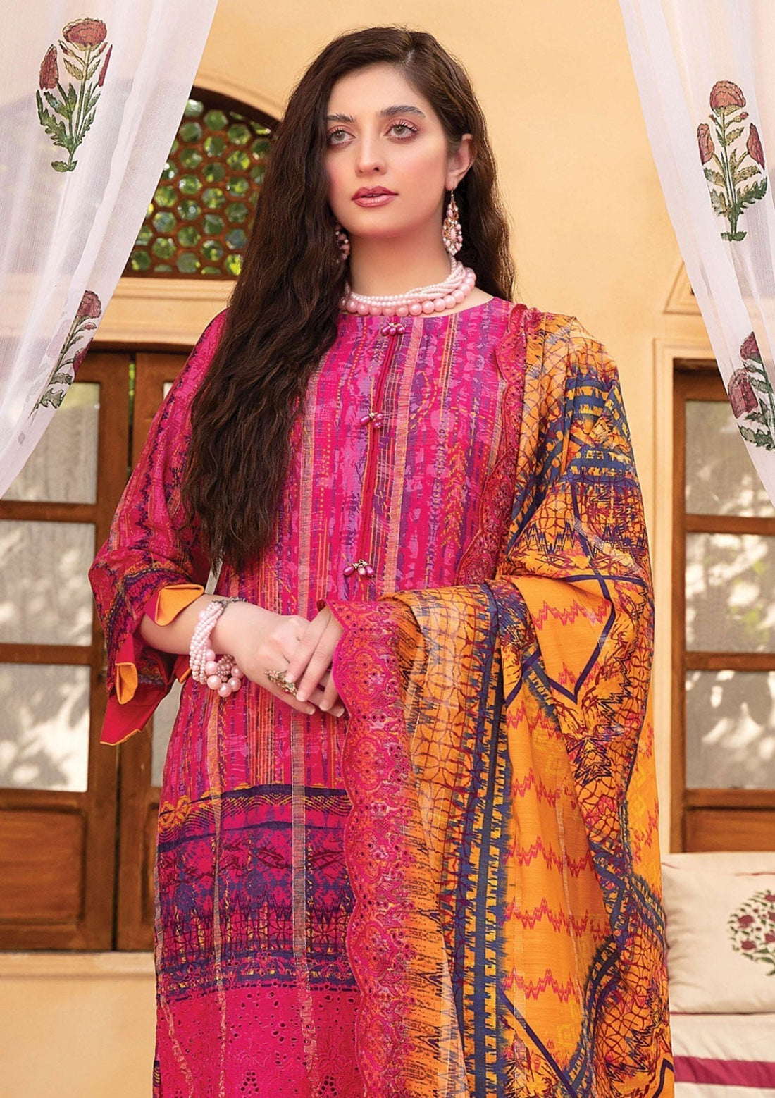 Winter Collection - Mahee's - Embroidered - Slub Staple - D#10