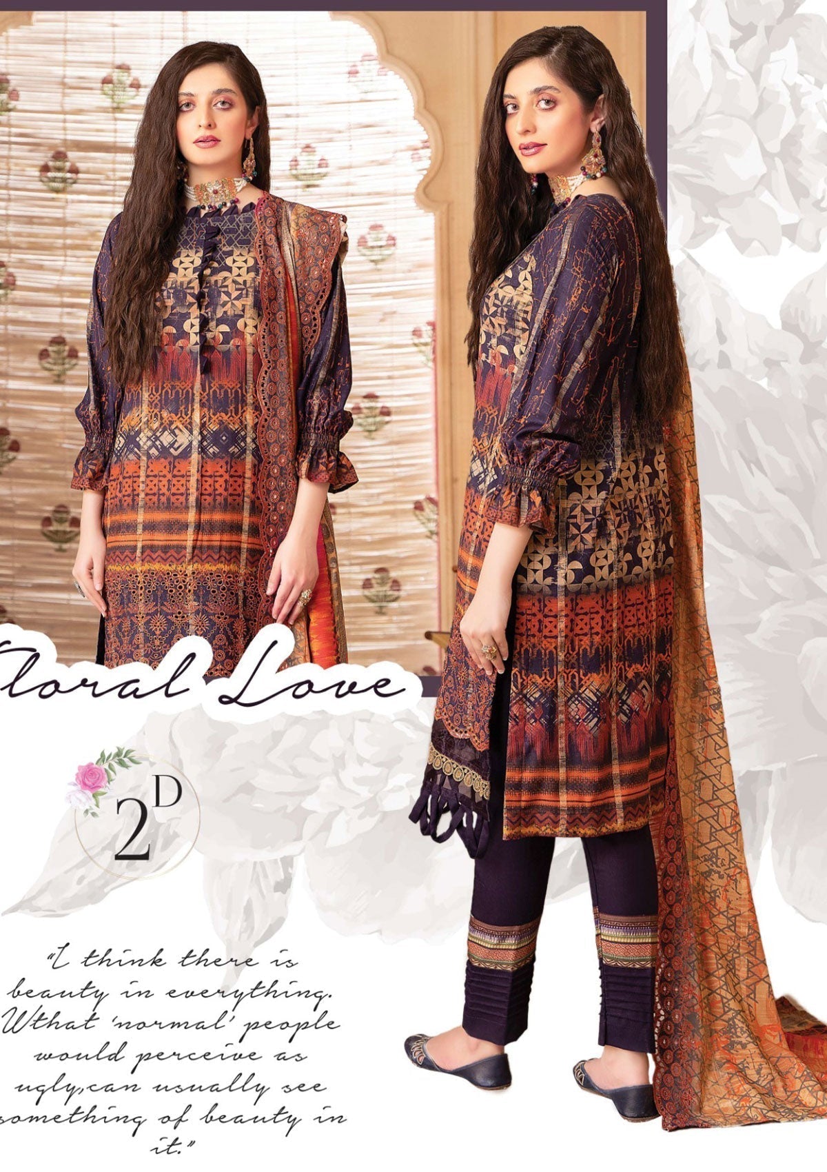 Winter Collection - Mahee's - Embroidered - Slub Staple - D#2