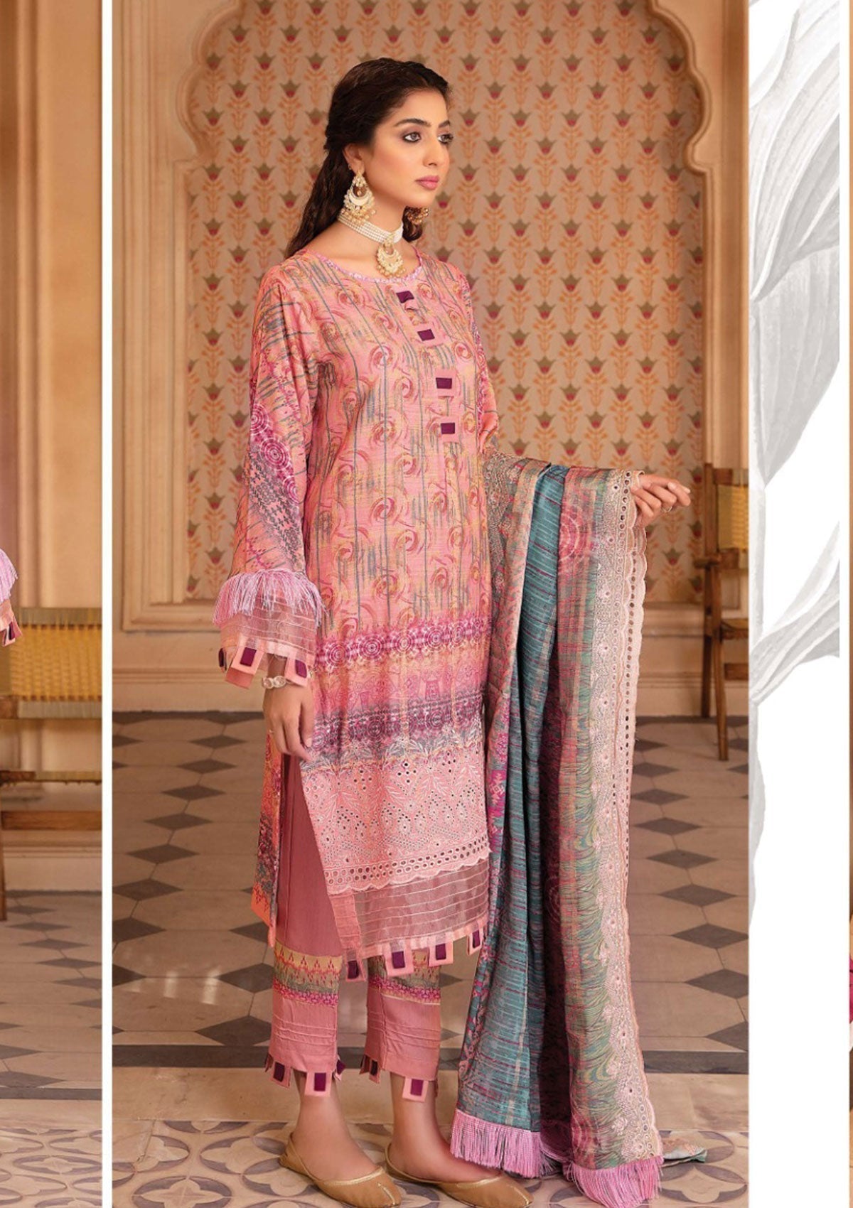 Winter Collection - Mahee's - Embroidered - Slub Staple - D#5