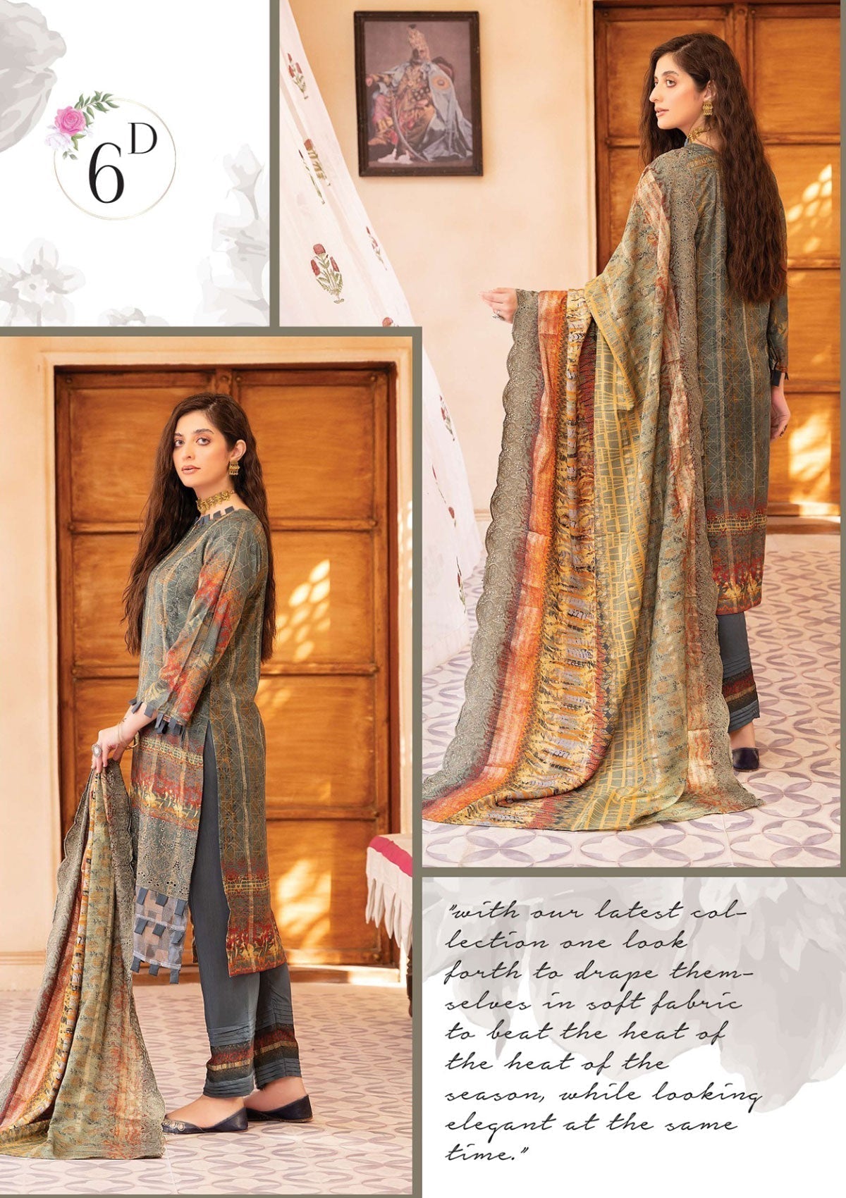 Winter Collection - Mahee's - Embroidered - Slub Staple - D#6