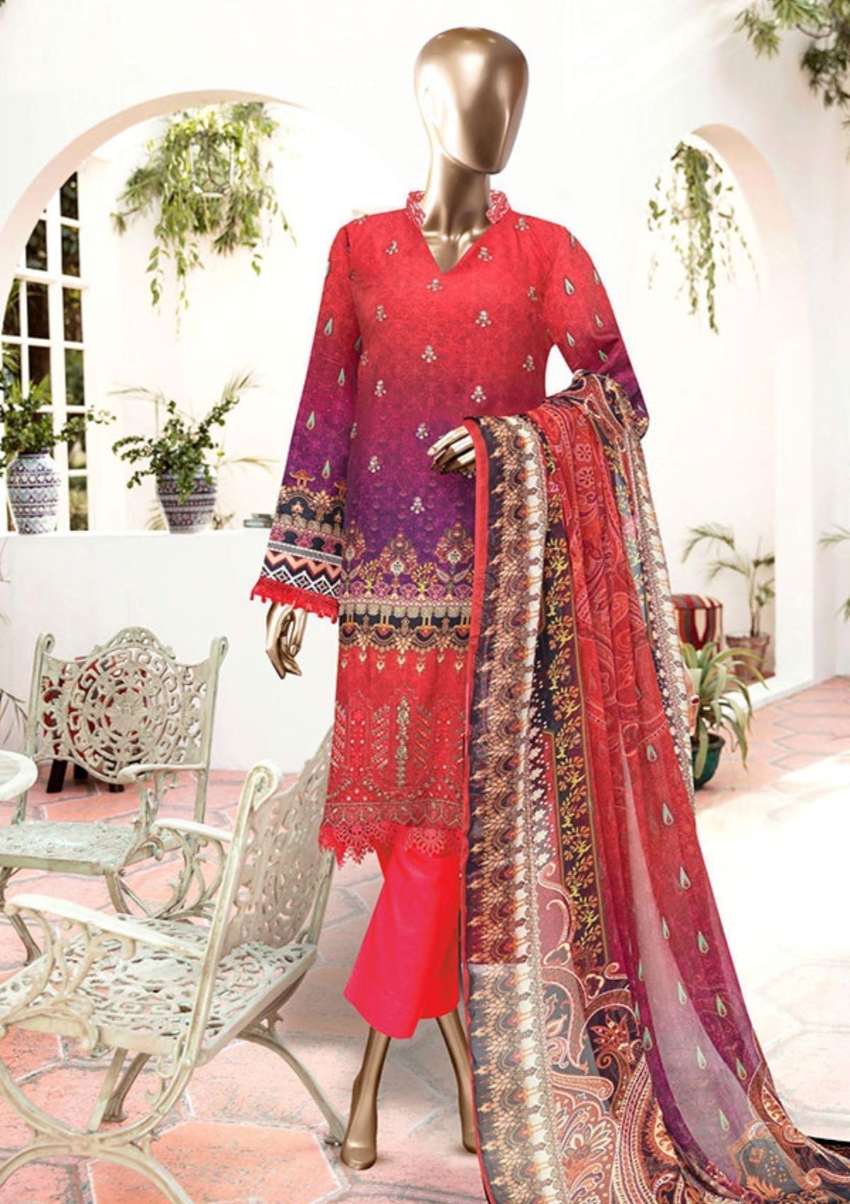 Winter Collection - Malva - Aroma - Emb Viscose - 3Pcs - AJ#02