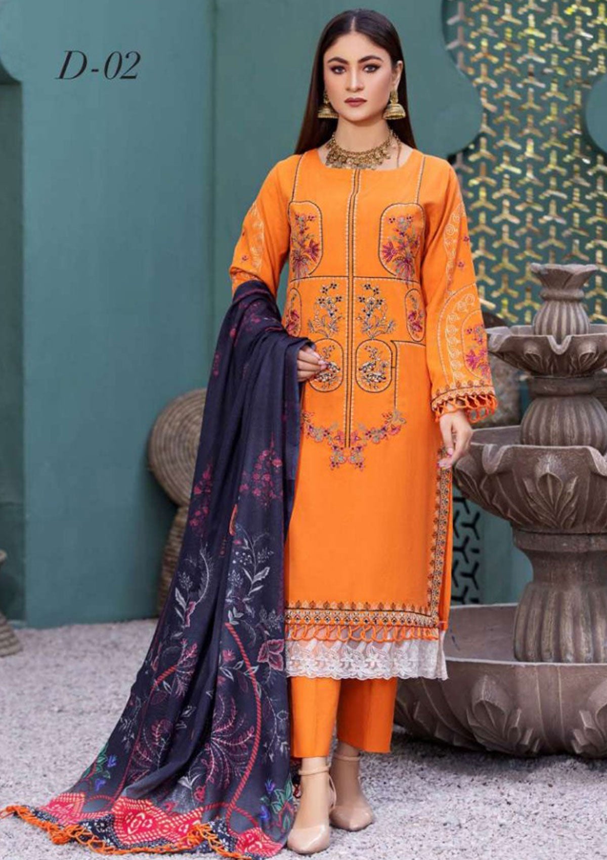 Winter Collection - Noor Jahan - Crimson - D#02