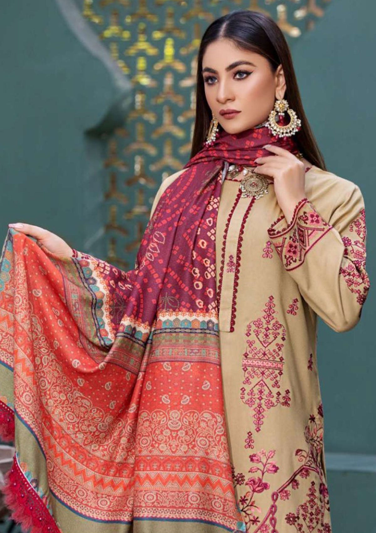 Winter Collection - Noor Jahan - Crimson - D#06