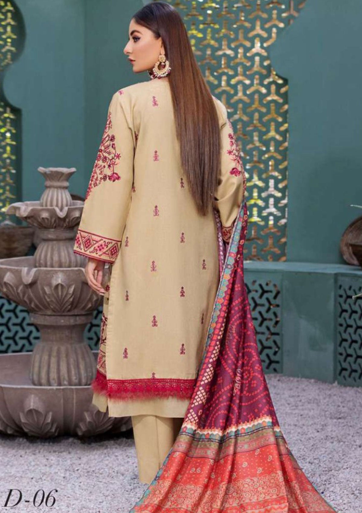 Winter Collection - Noor Jahan - Crimson - D#06