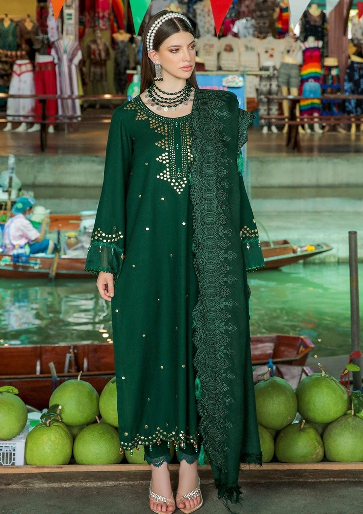 Winter Collection - Nureh - Bazaar - Chikankari - NW#75