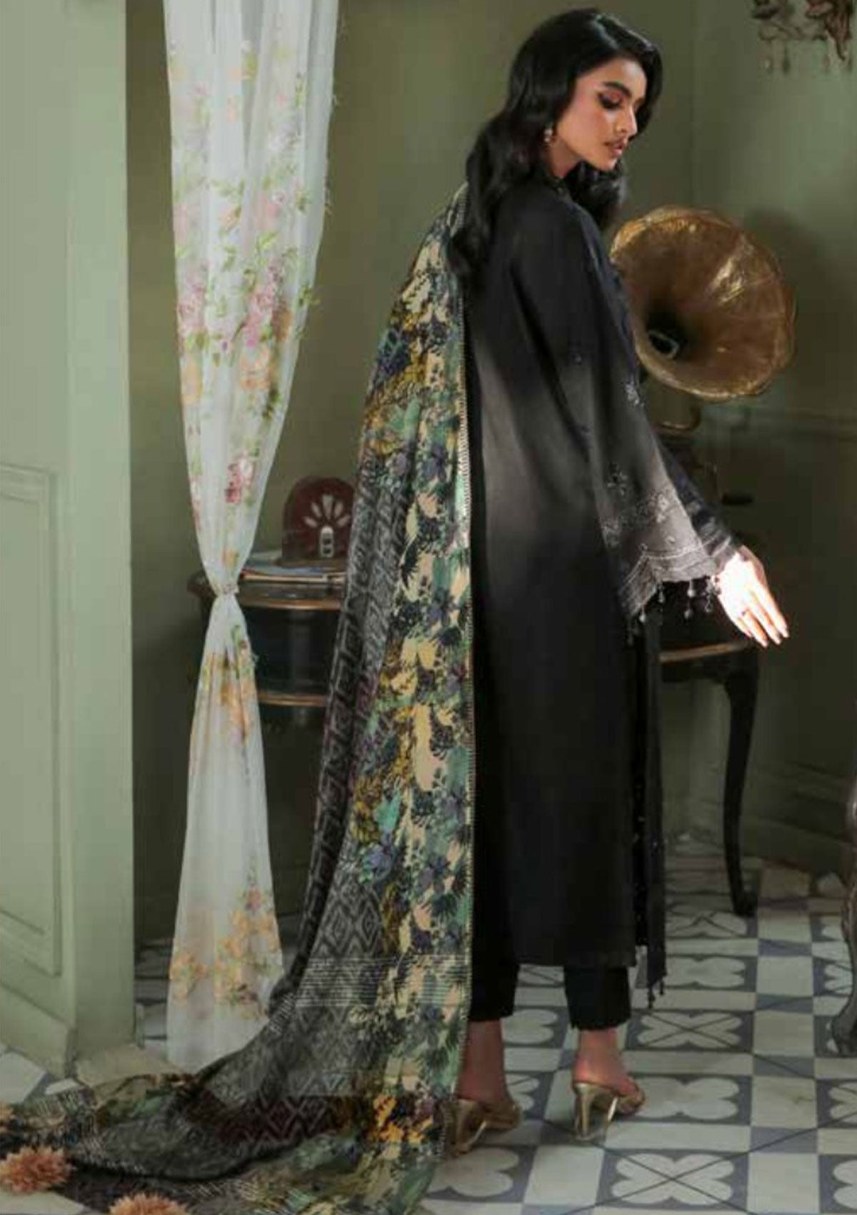 Winter Collection - Nureh - Chikankari - Leather Peach - NEP#10