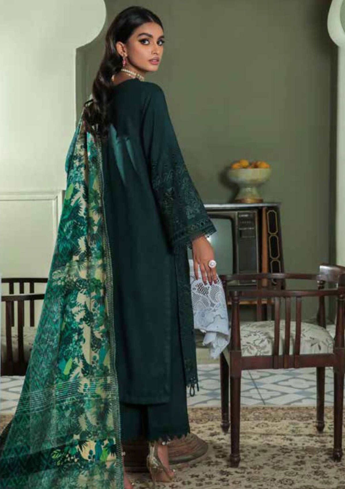 Winter Collection - Nureh - Chikankari - Leather Peach - NEP#14