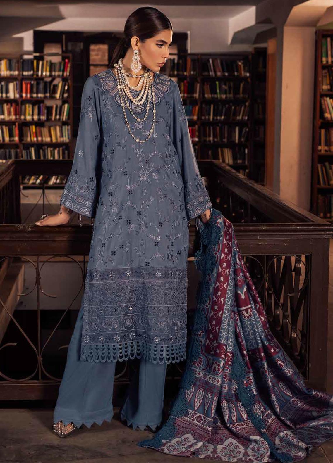 Winter Collection - Nureh - Exclusive - Peach Leather - NEP#05 - Official Nureh - Agha Fabrics UK