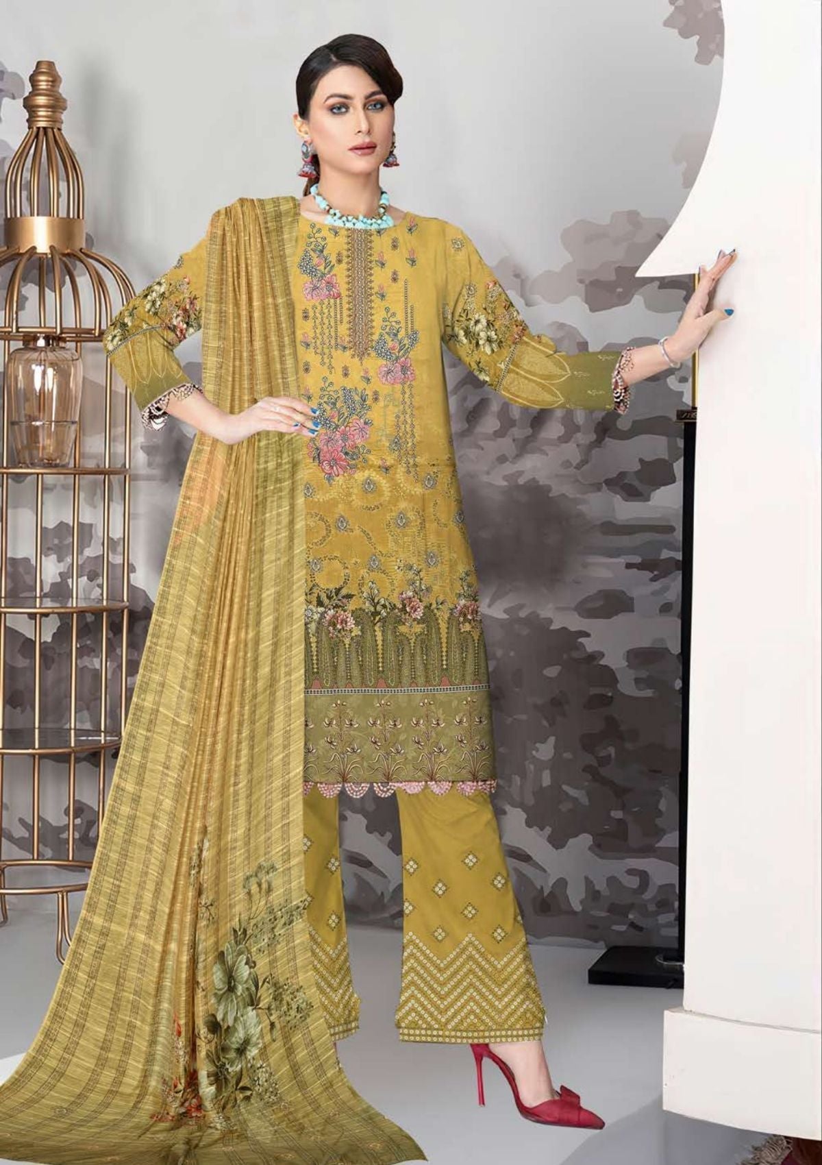 Winter Collection - Zara Meer - Viscose - V08 - D#2 - Official Zara Meer - Agha Fabrics UK