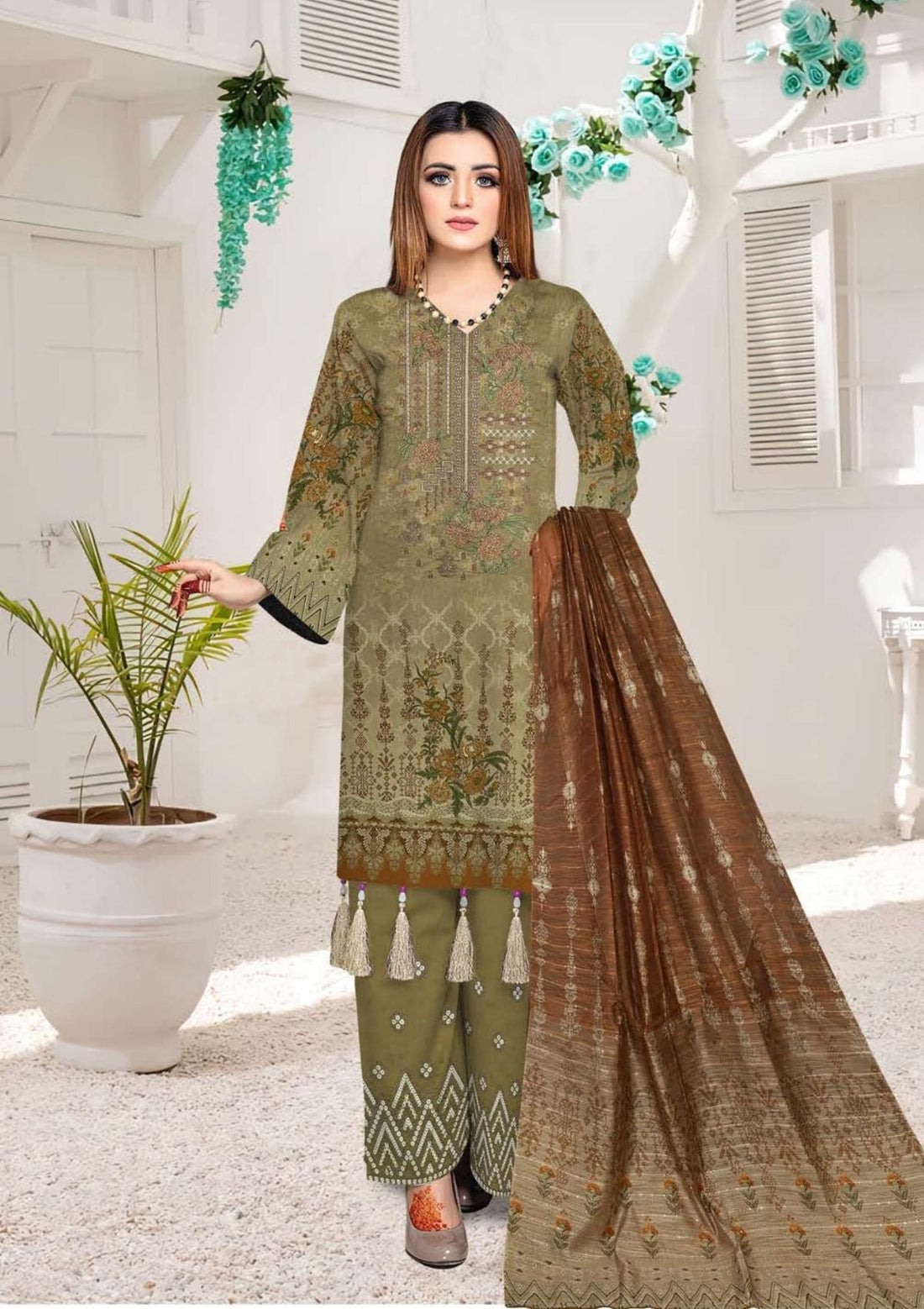 Winter Collection - Zara Meer - Viscose - V08 - D#8 - Official Zara Meer - Agha Fabrics UK