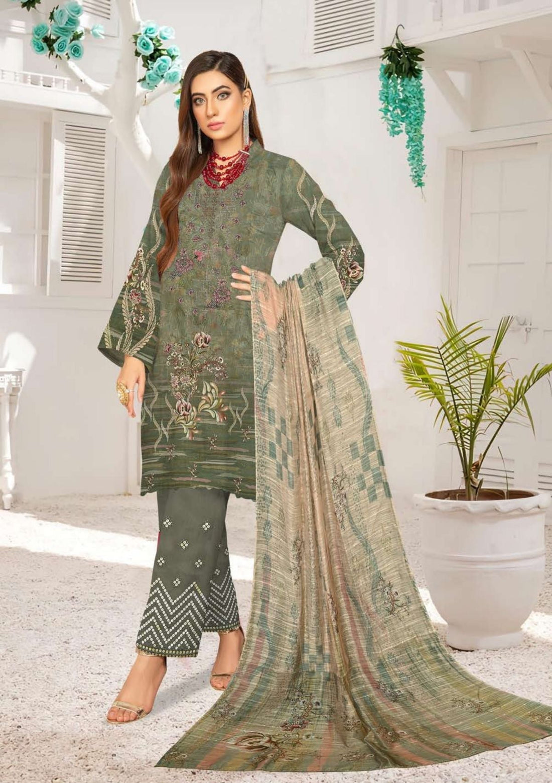 Winter Collection - Zara Meer - Viscose - V08 - D#9 - Official Zara Meer - Agha Fabrics UK