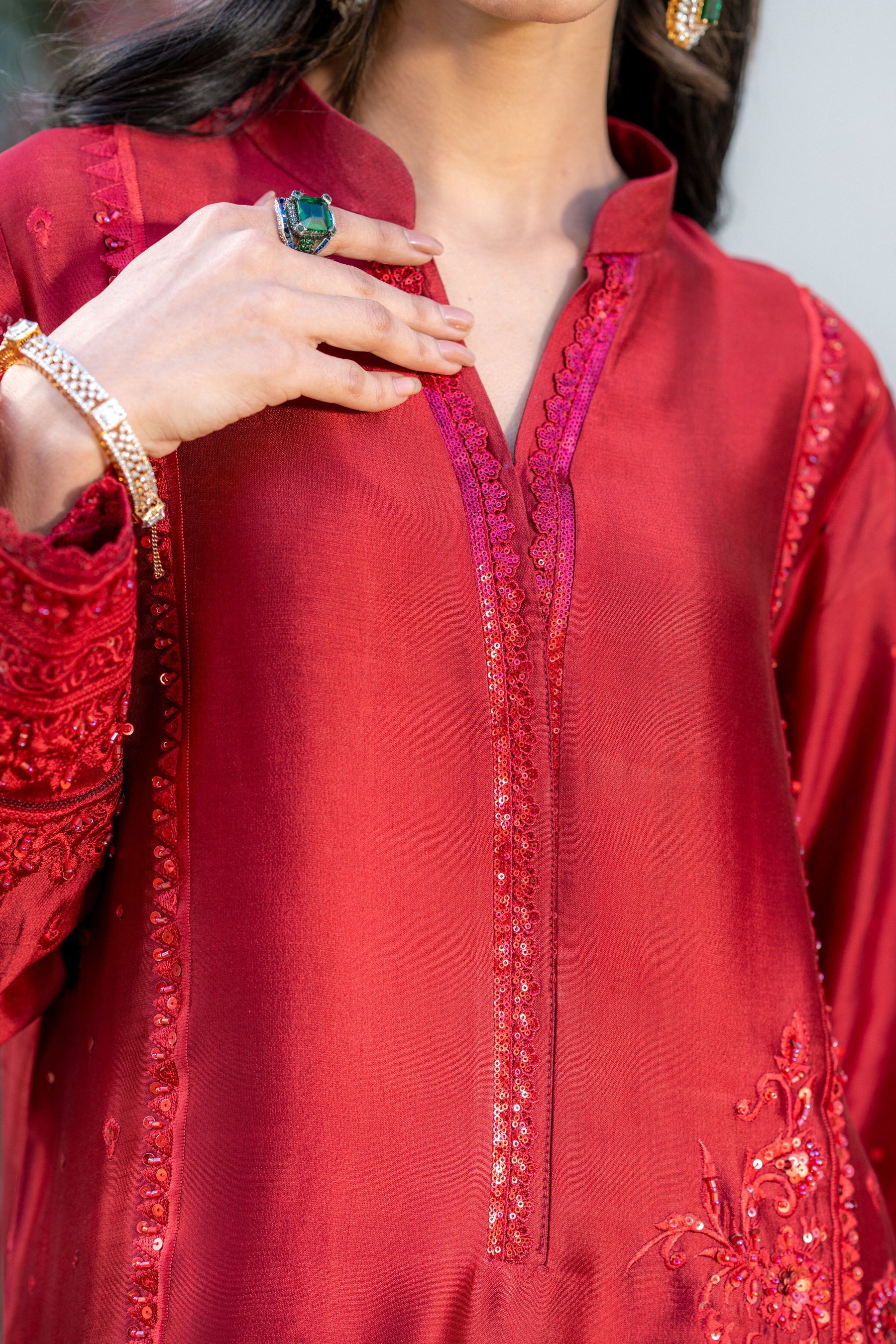 Wahaj M Khan | Pari Collection | Red Pari Sheesha Outfit