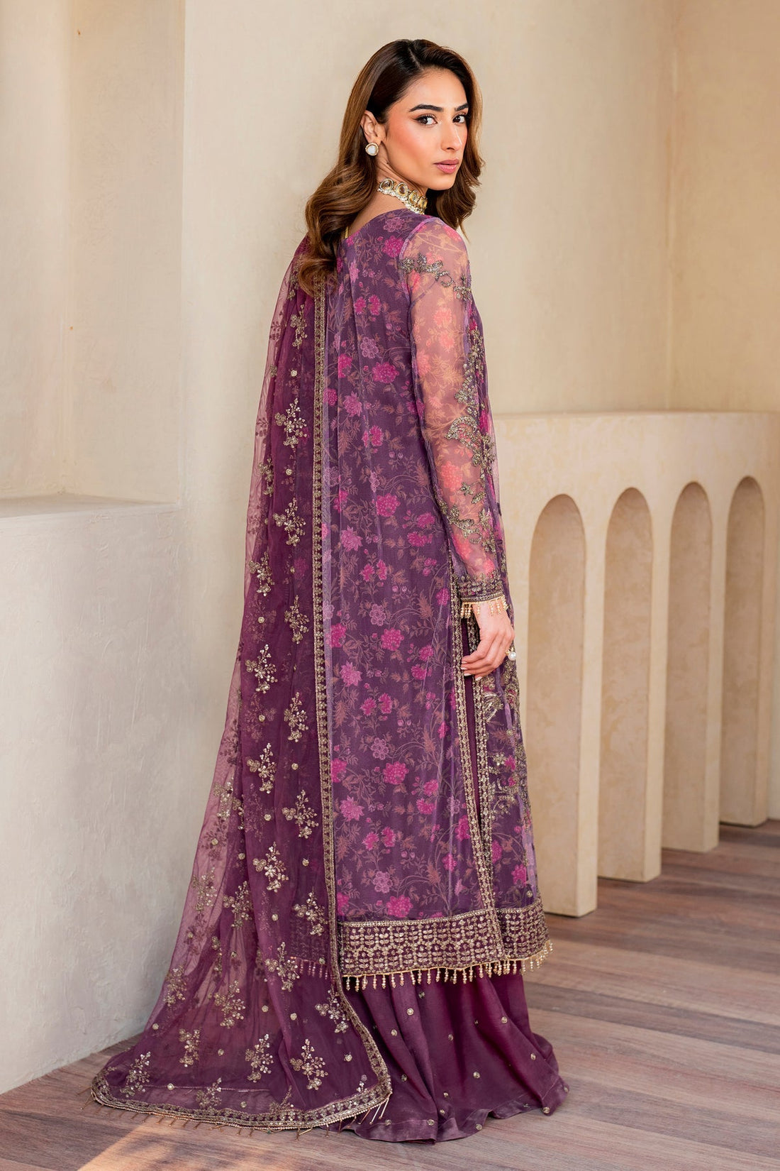 Zarif | Iris Printed Embroidered Edit 24 | SALVIA