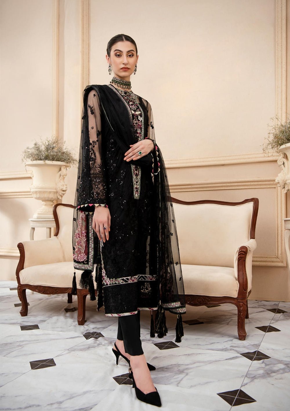 Aik Atelier | Formals Collection | LUMIERE - LOOK 02 - Official Aik Atelier - Agha Fabrics UK
