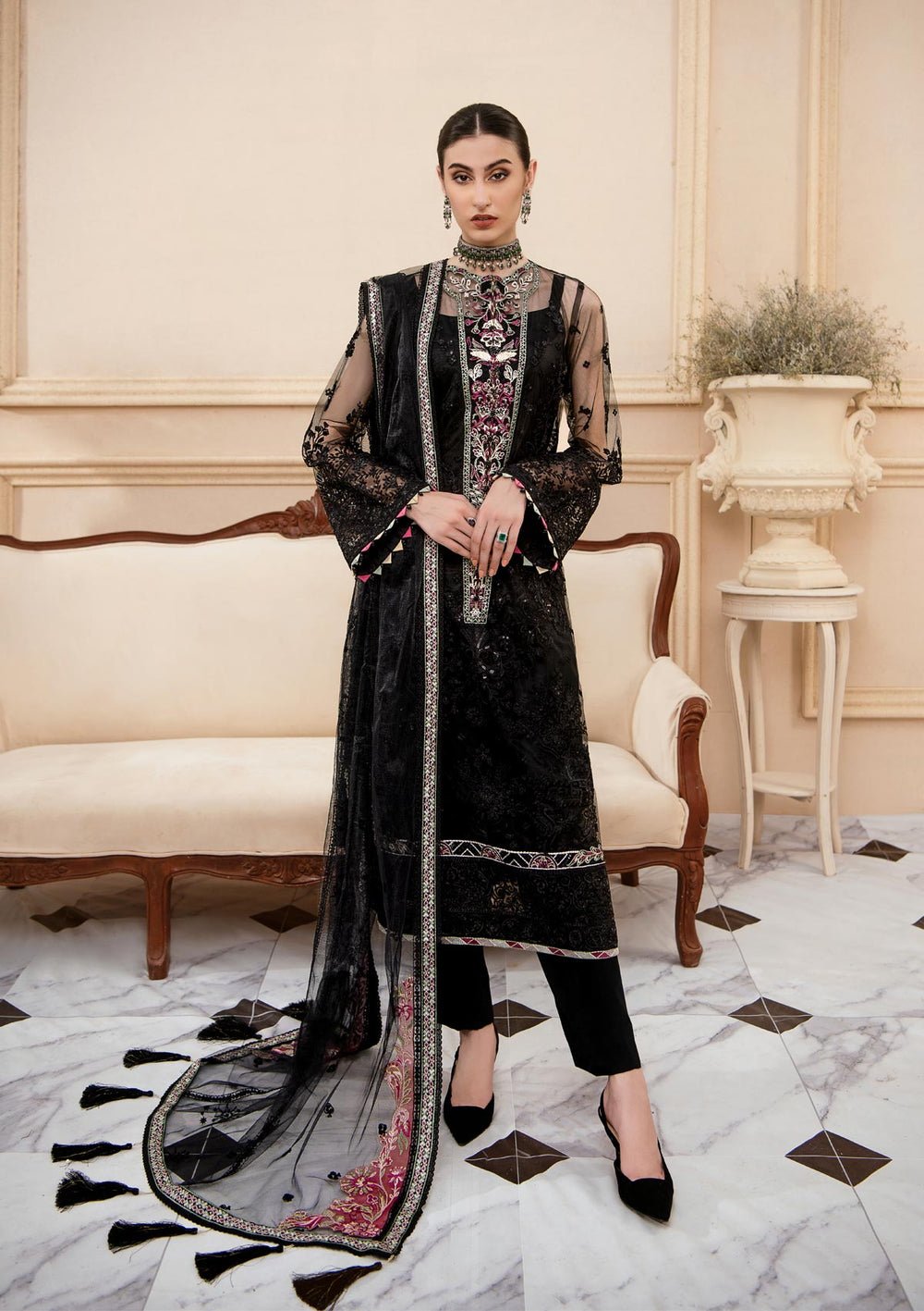 Aik Atelier | Formals Collection | LUMIERE - LOOK 02 - Official Aik Atelier - Agha Fabrics UK