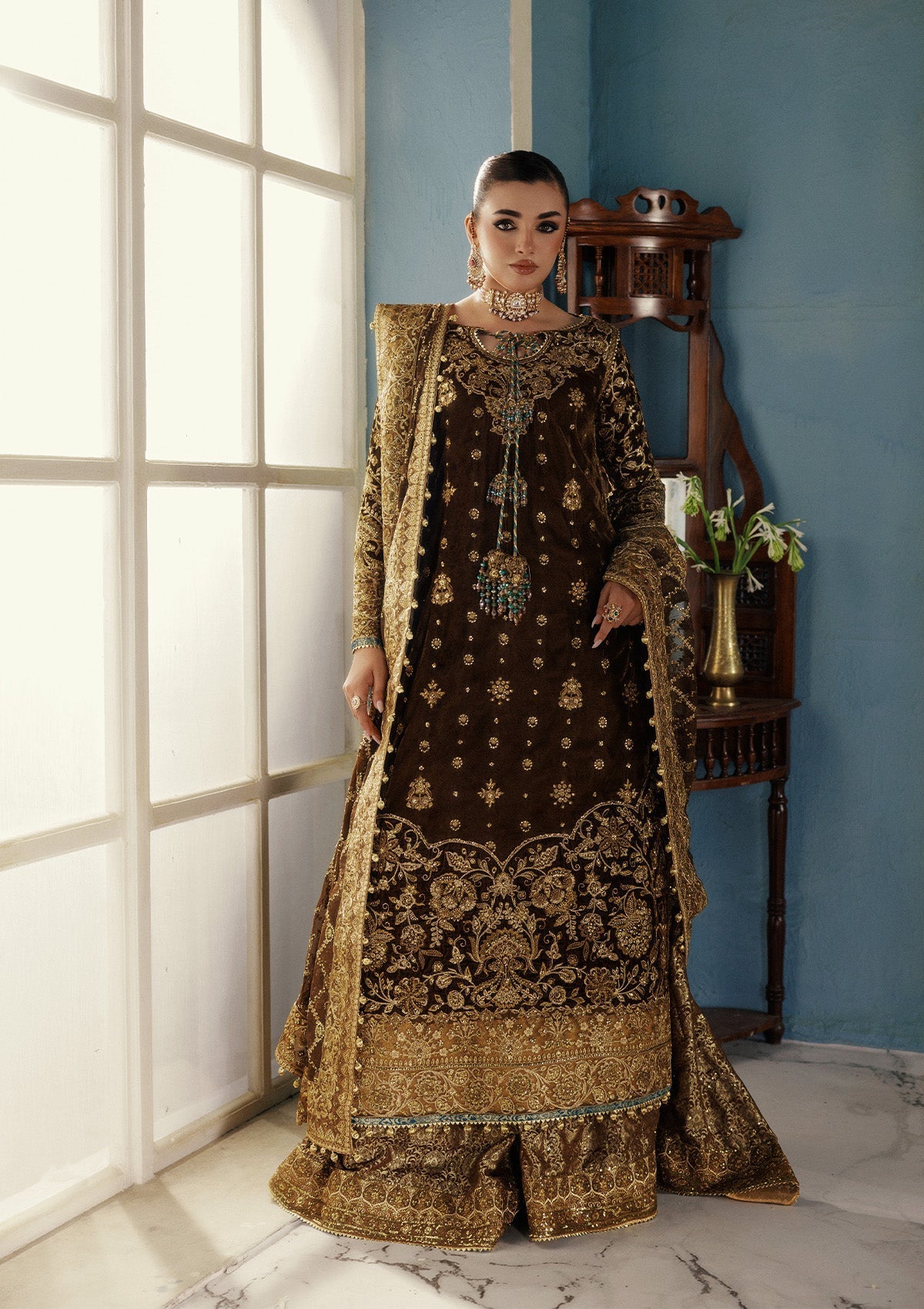 Aik Atelier | Udaipur Velvet 25 | LOOK 01 - Official Aik Atelier - Agha Fabrics UK