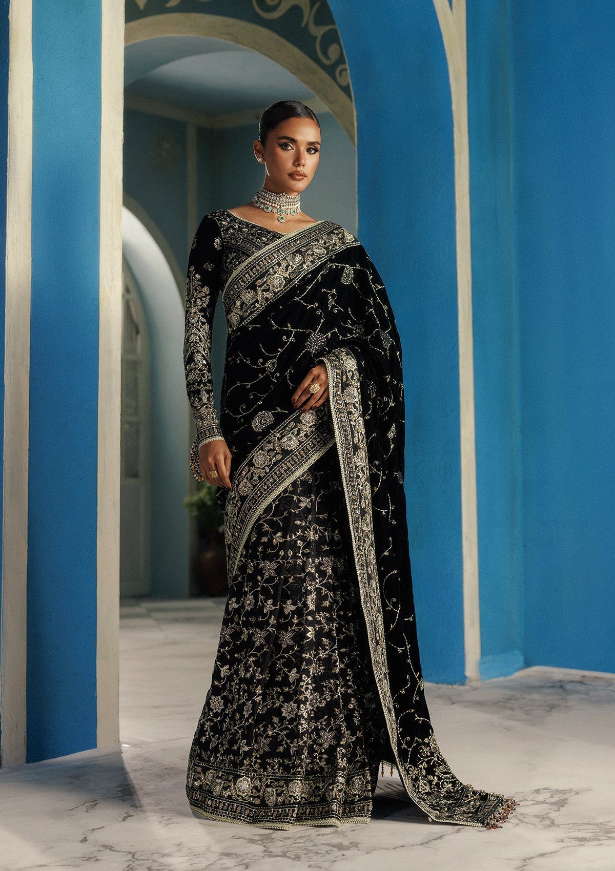 Aik Atelier | Udaipur Velvet 25 | LOOK 04 - Official Aik Atelier - Agha Fabrics UK