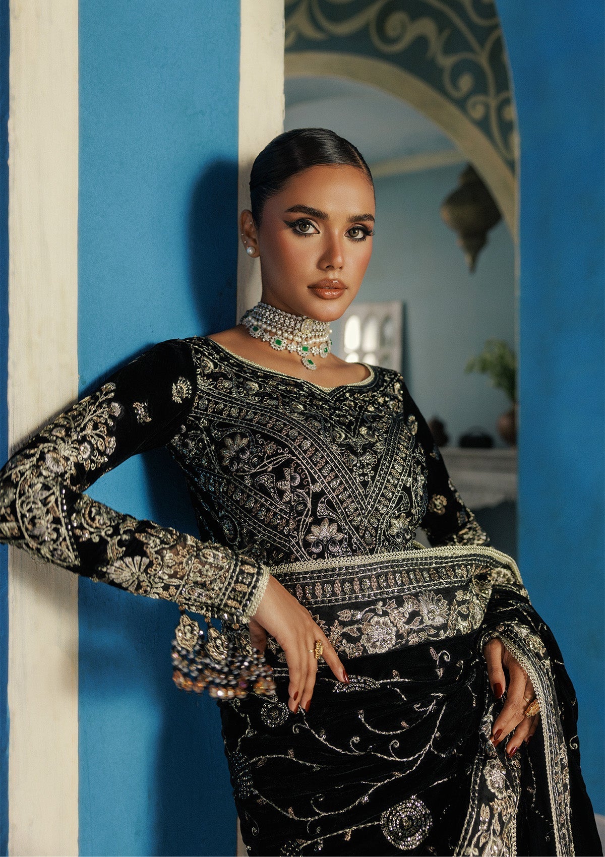 Aik Atelier | Udaipur Velvet 25 | LOOK 04 - Official Aik Atelier - Agha Fabrics UK