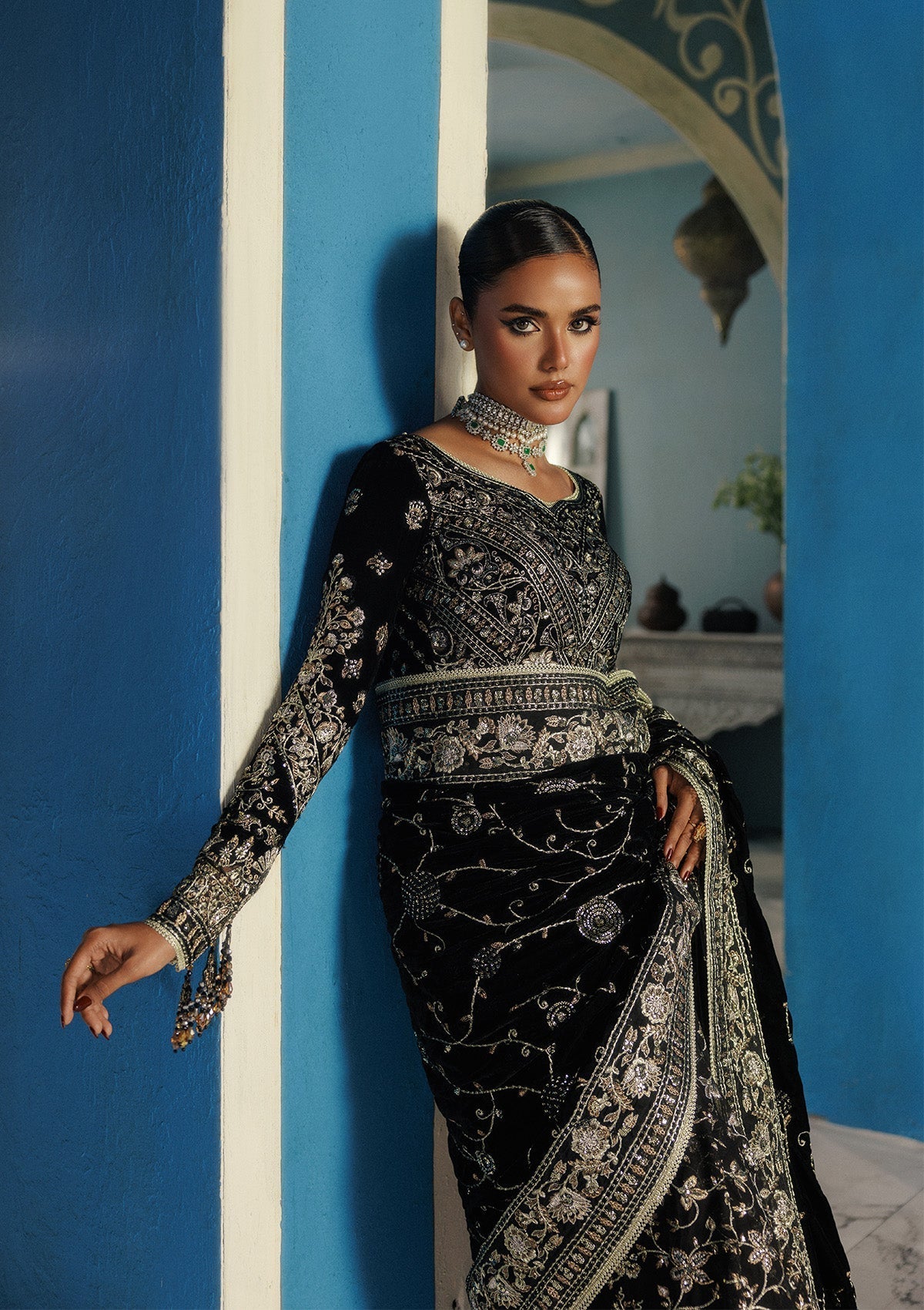 Aik Atelier | Udaipur Velvet 25 | LOOK 04 - Official Aik Atelier - Agha Fabrics UK