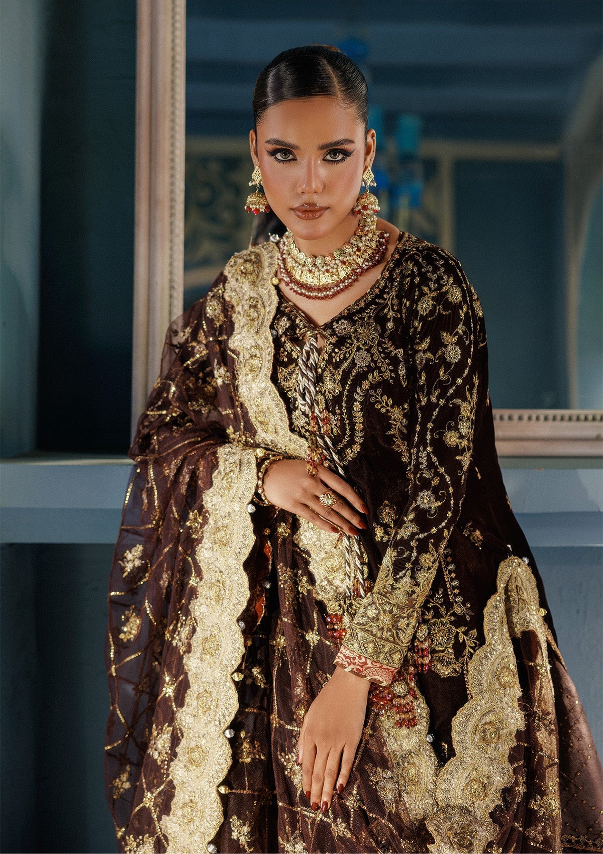 Aik Atelier | Udaipur Velvet 25 | LOOK 06 - Official Aik Atelier - Agha Fabrics UK