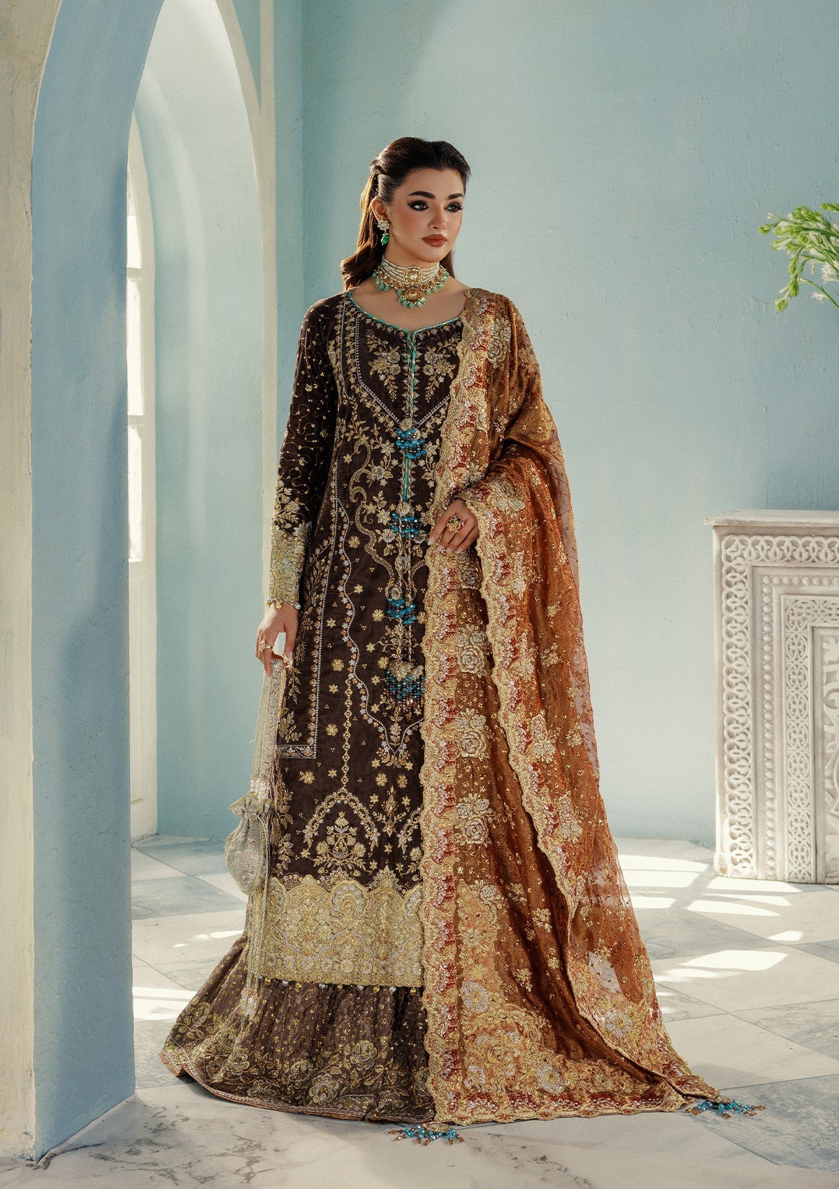 Aik Atelier | Udaipur Velvet 25 | LOOK 07 - Official Aik Atelier - Agha Fabrics UK