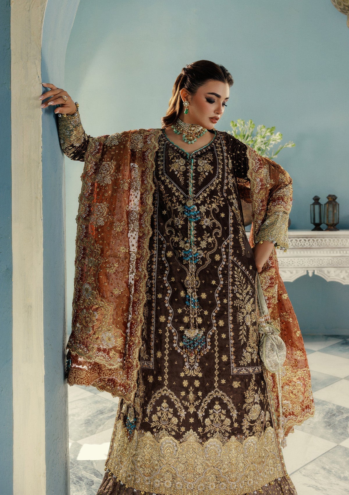 Aik Atelier | Udaipur Velvet 25 | LOOK 07 - Official Aik Atelier - Agha Fabrics UK