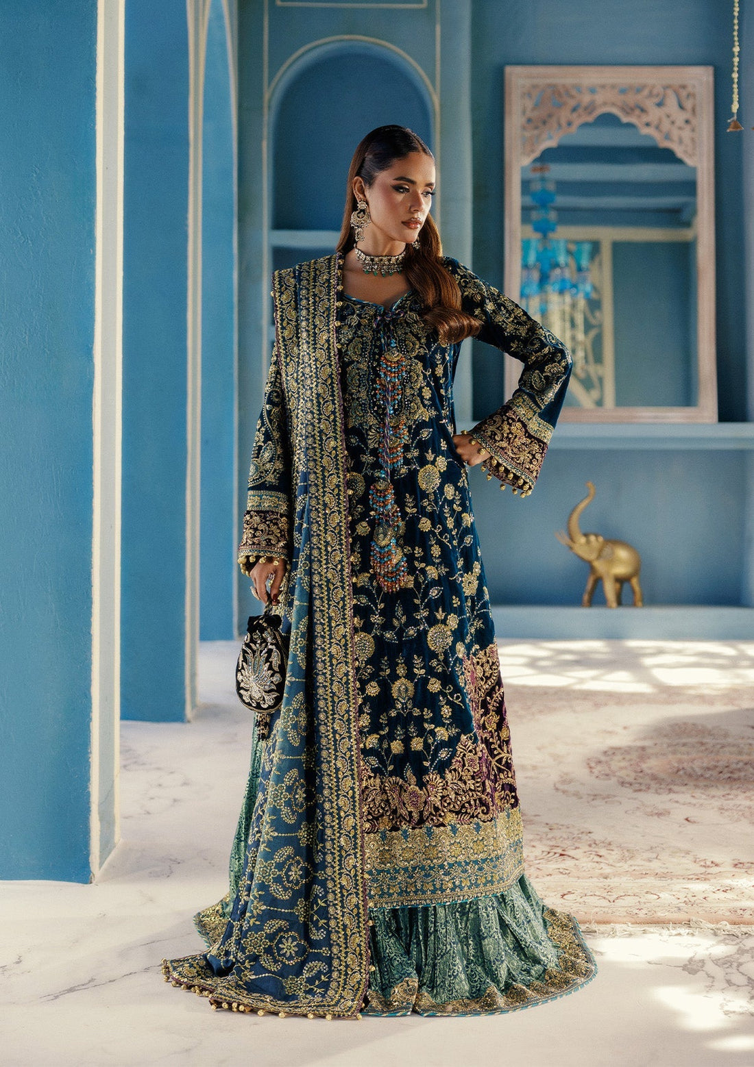 Aik Atelier | Udaipur Velvet 25 | LOOK 08 - Official Aik Atelier - Agha Fabrics UK