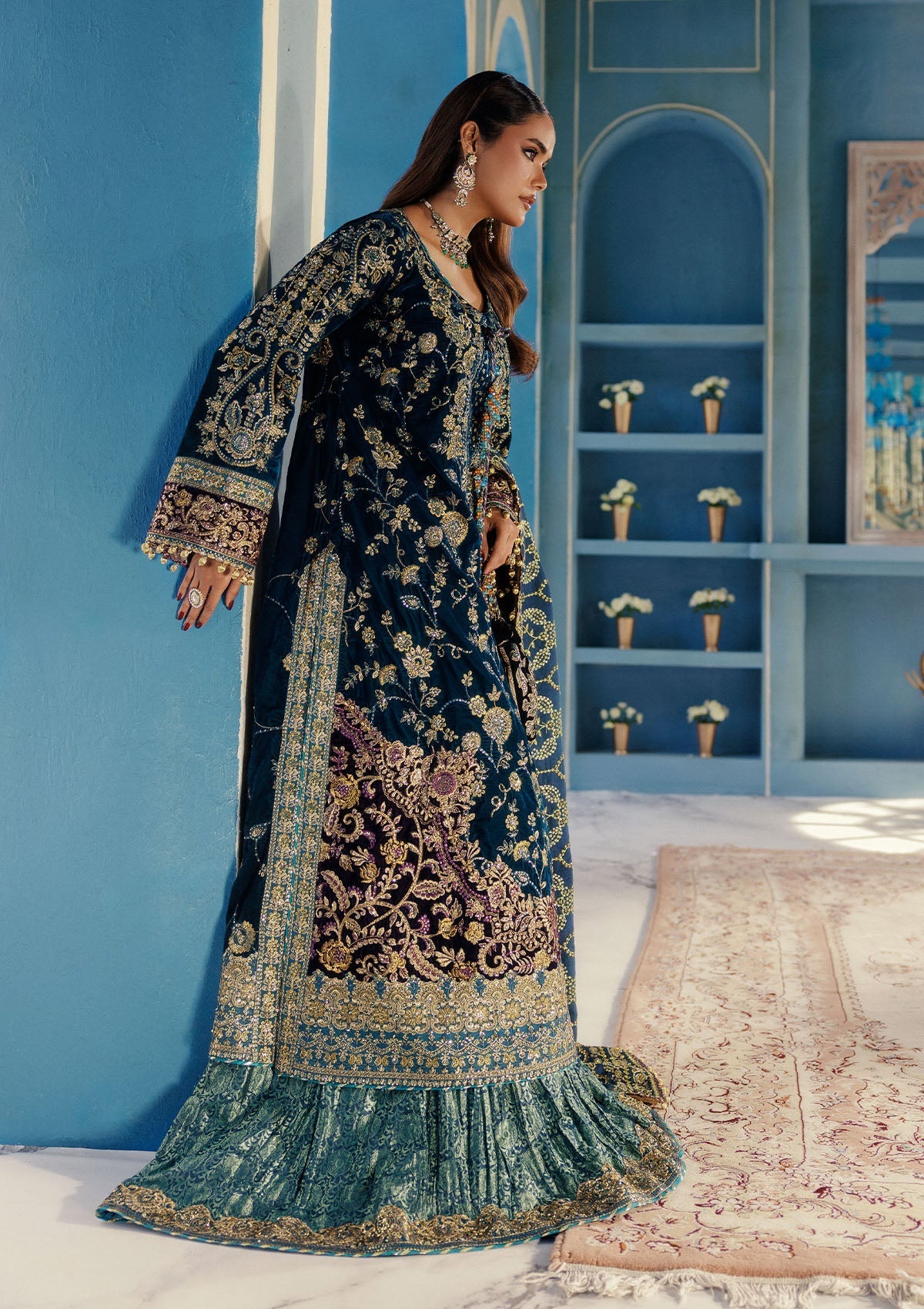 Aik Atelier | Udaipur Velvet 25 | LOOK 08 - Official Aik Atelier - Agha Fabrics UK