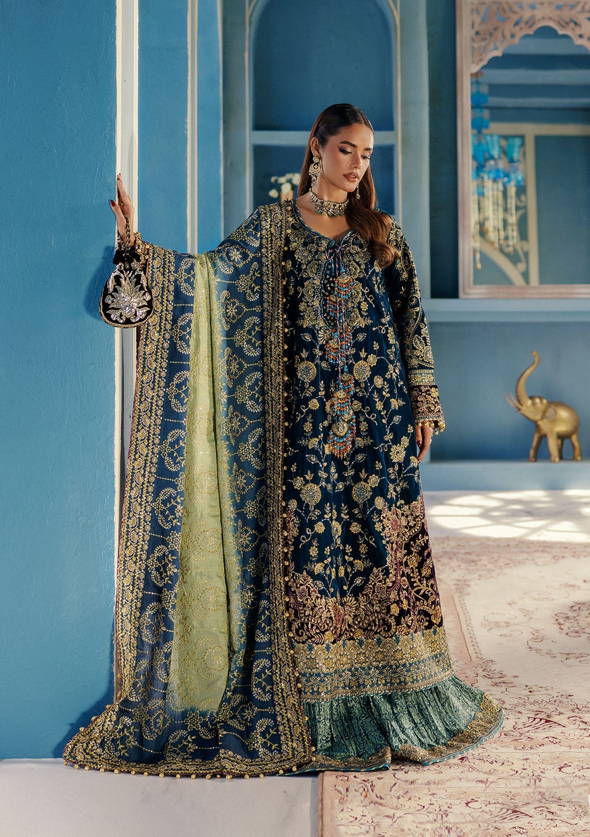 Aik Atelier | Udaipur Velvet 25 | LOOK 08 - Official Aik Atelier - Agha Fabrics UK