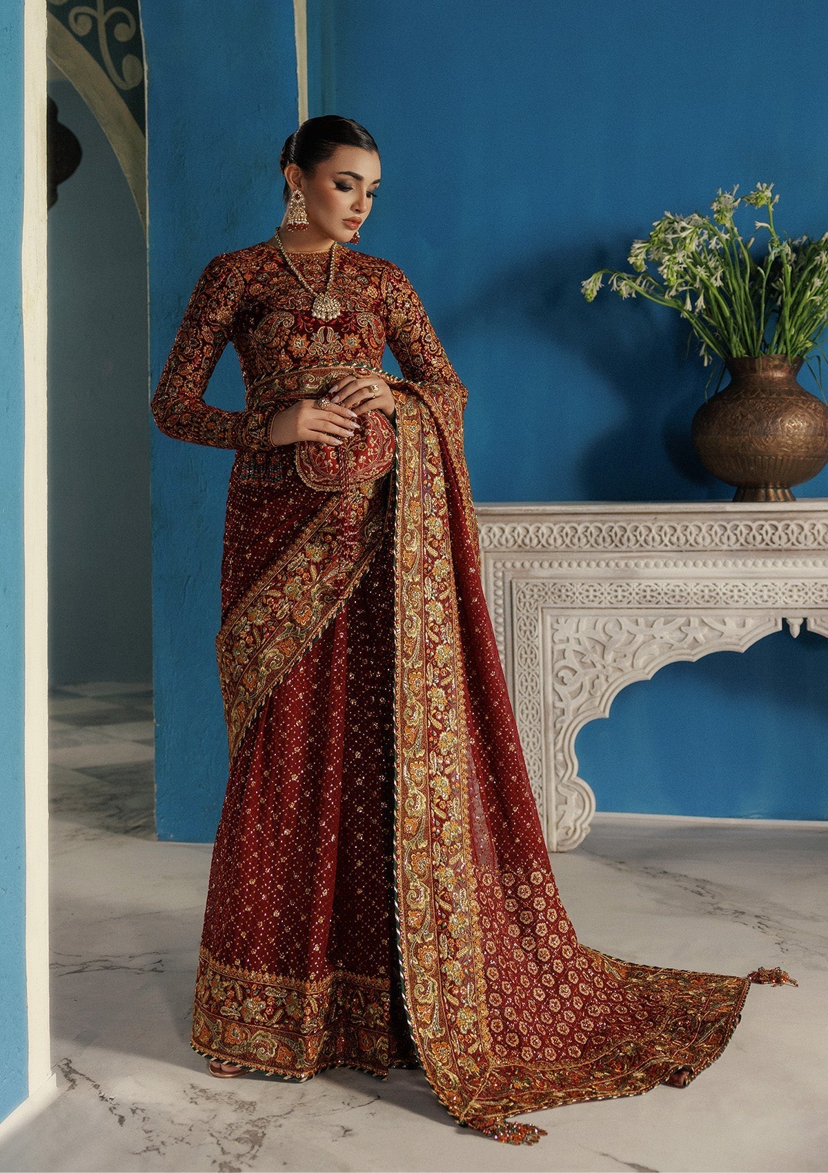 Aik Atelier | Udaipur Velvet 25 | LOOK 09 - Official Aik Atelier - Agha Fabrics UK