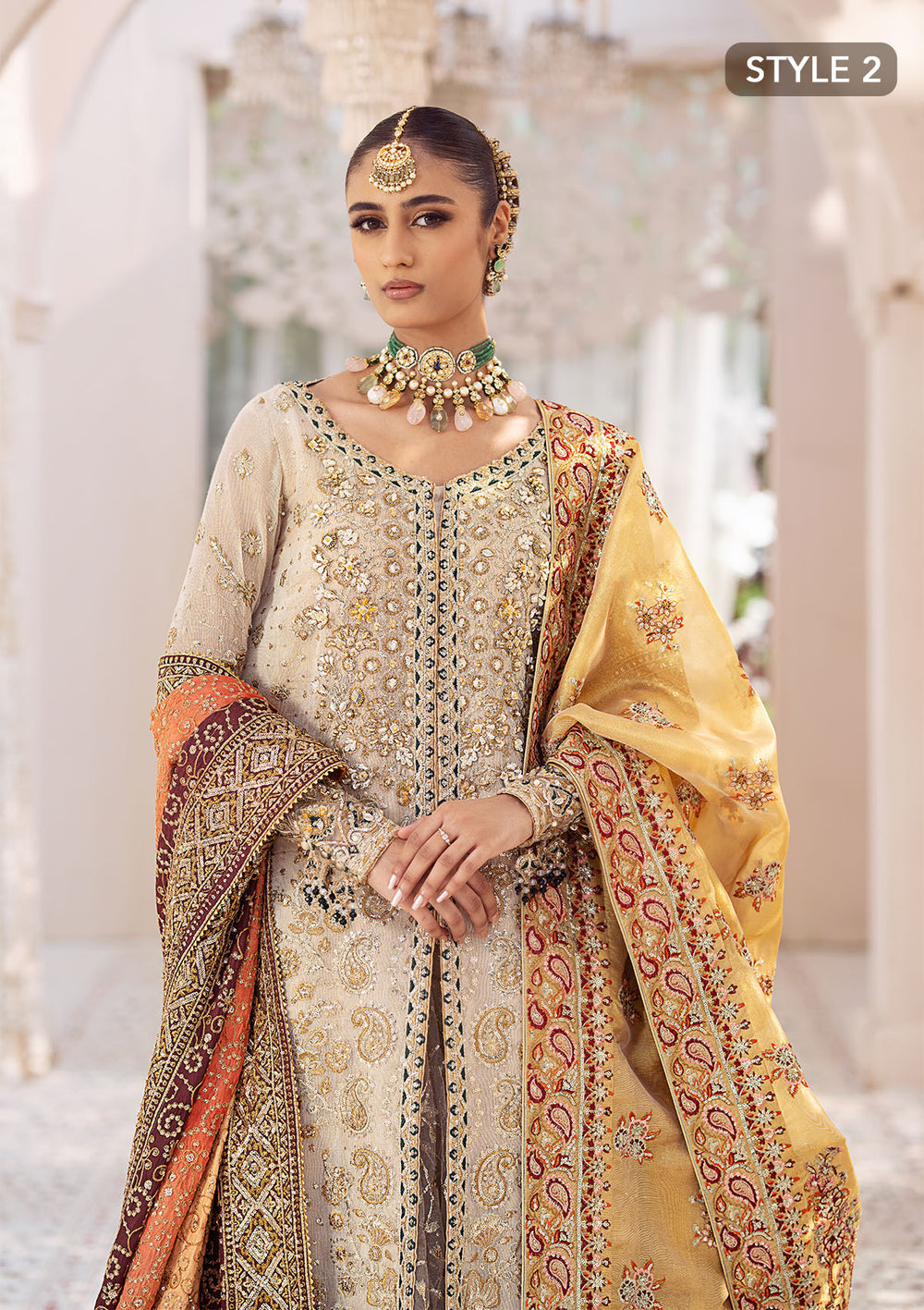 Aik Atelier | Wedding Festive 24 | LOOK 01 - Official Aik Atelier - Agha Fabrics UK