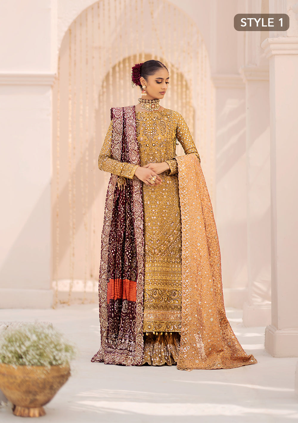 Aik Atelier | Wedding Festive 24 | LOOK 02 - Official Aik Atelier - Agha Fabrics UK