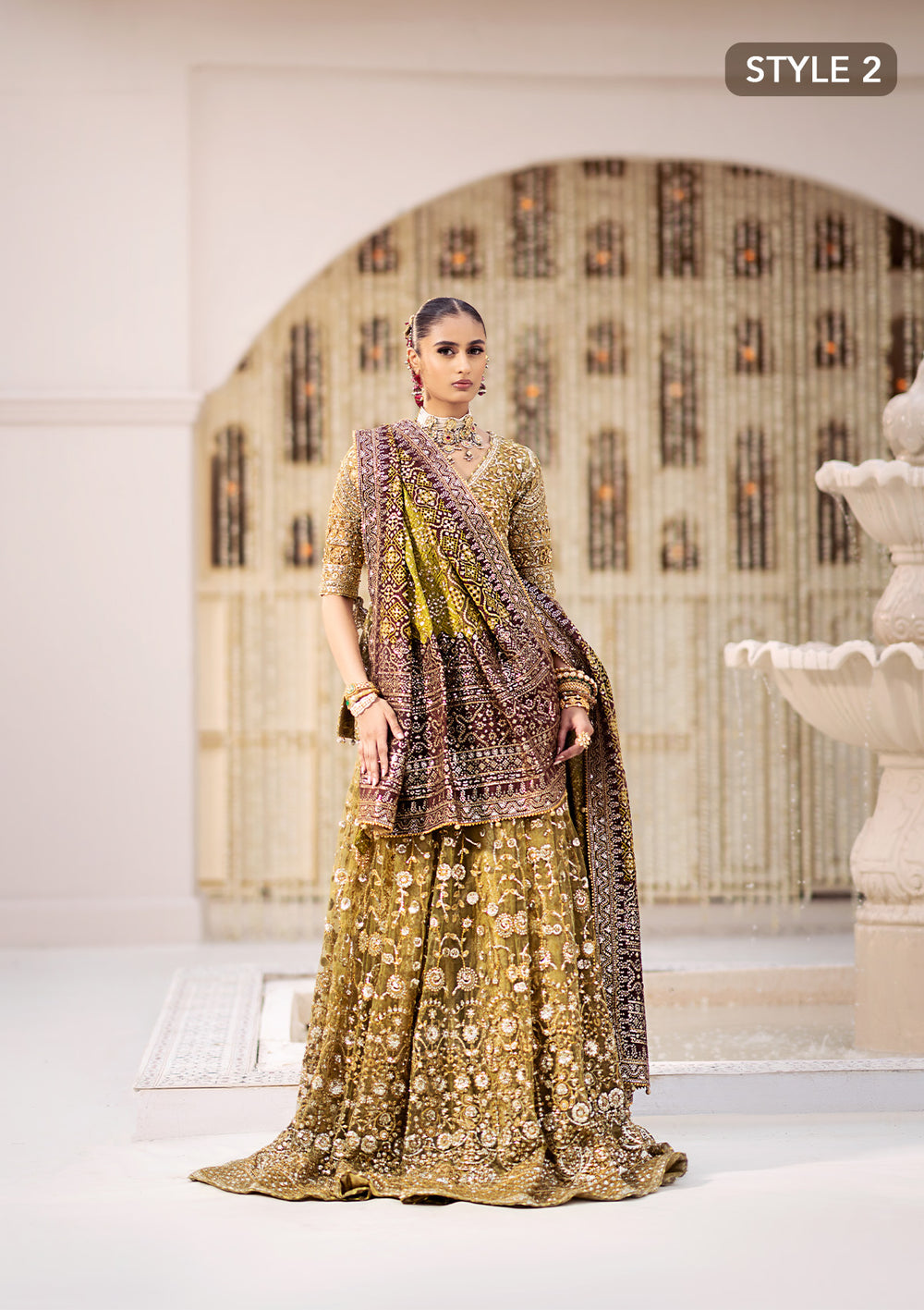 Aik Atelier | Wedding Festive 24 | LOOK 04 - Official Aik Atelier - Agha Fabrics UK