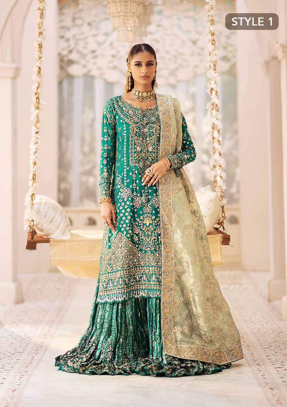 Aik Atelier | Wedding Festive 24 | LOOK 09 - Official Aik Atelier - Agha Fabrics UK