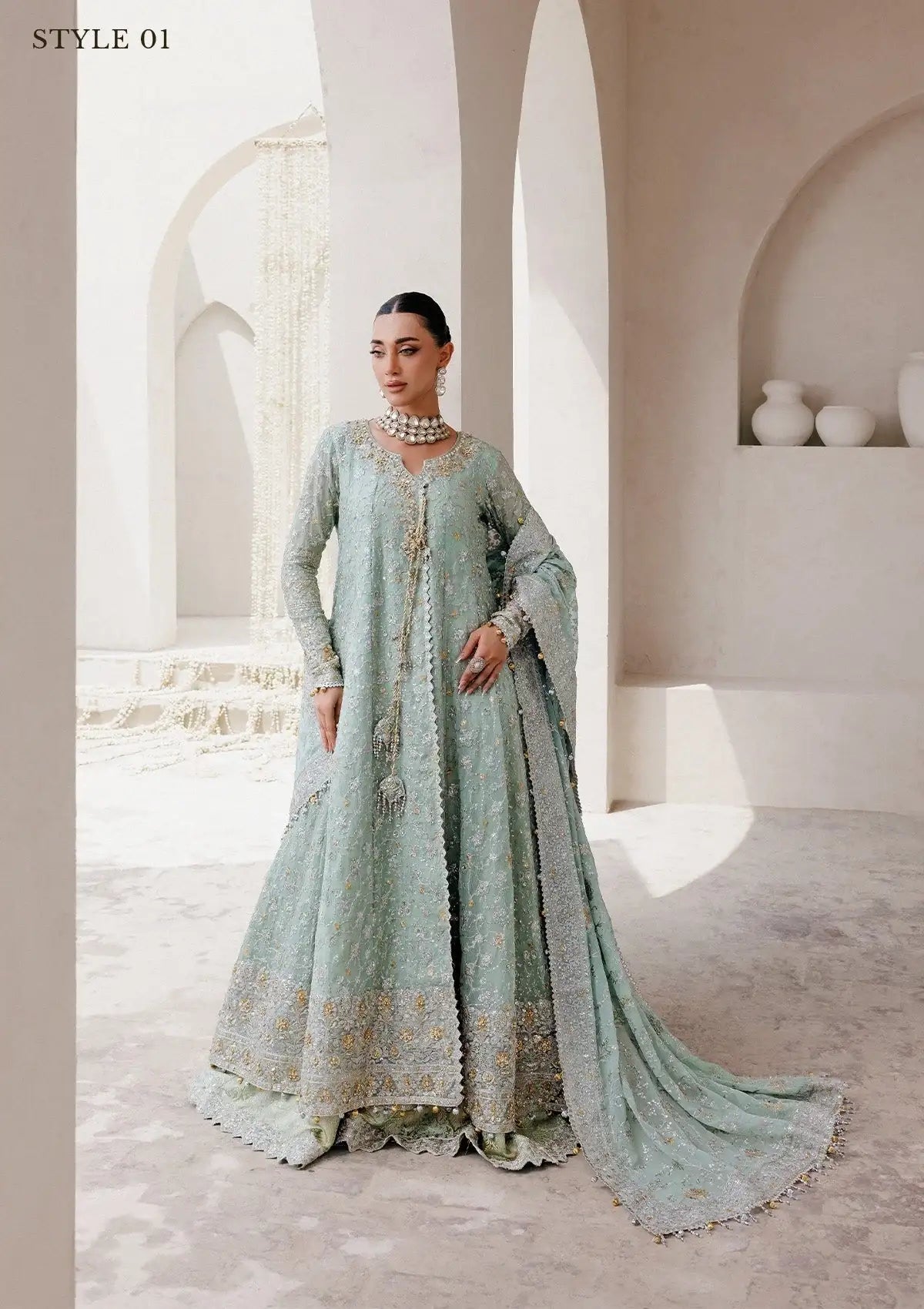 Aik Atelier | Wedding Festive 25 | WEDDING FESTIVE ÃÂ¢ÃÂÃÂ25 VOL. 2 - LOOK 08 - Official Aik Atelier - Agha Fabrics UK