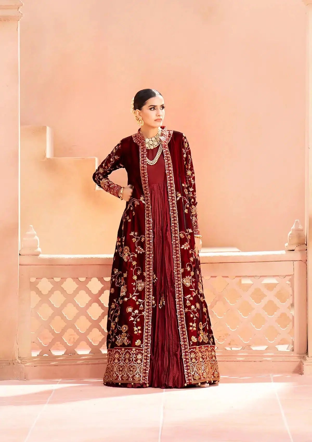 Aik Atelier | Zardozi Velvet 23 | 07 - Official Aik Atelier - Agha Fabrics UK