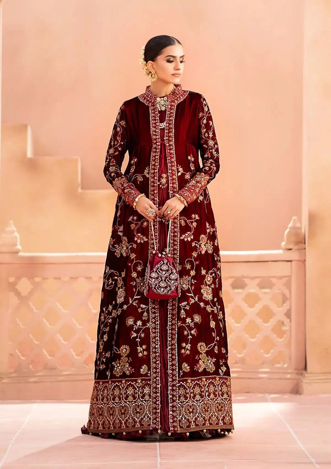 Aik Atelier | Zardozi Velvet 23 | 07 - Official Aik Atelier - Agha Fabrics UK