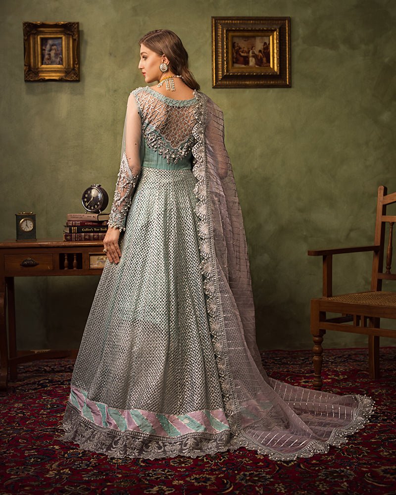 Ain | Aroosh Luxury Formals 24 | AR-89 CHASHM (Aqua Blue) - Official Ain - Agha Fabrics UK