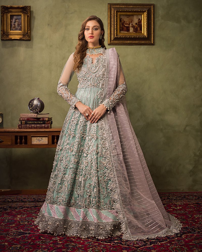 Ain | Aroosh Luxury Formals 24 | AR-89 CHASHM (Aqua Blue) - Official Ain - Agha Fabrics UK