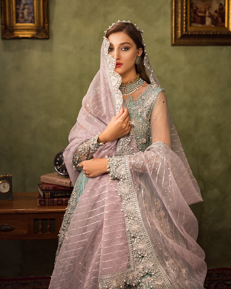 Ain | Aroosh Luxury Formals 24 | AR-89 CHASHM (Aqua Blue) - Official Ain - Agha Fabrics UK