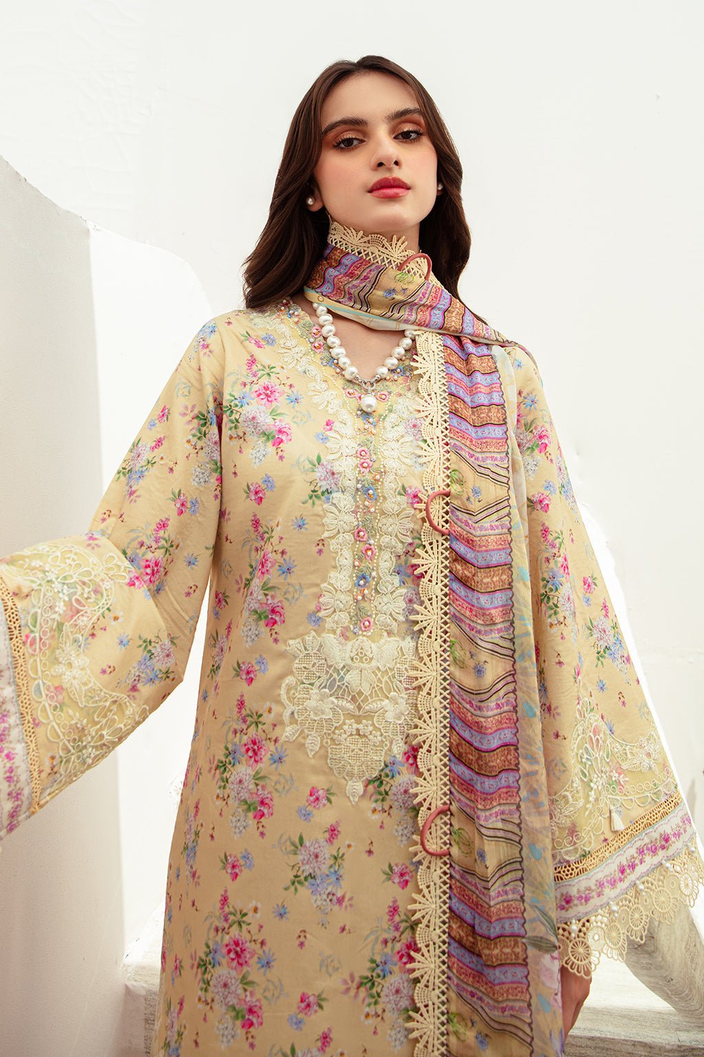 AJR Couture | Alif Affordable Lawn 24 | SUNNY DELIGHT - Official AJR Couture - Agha Fabrics UK
