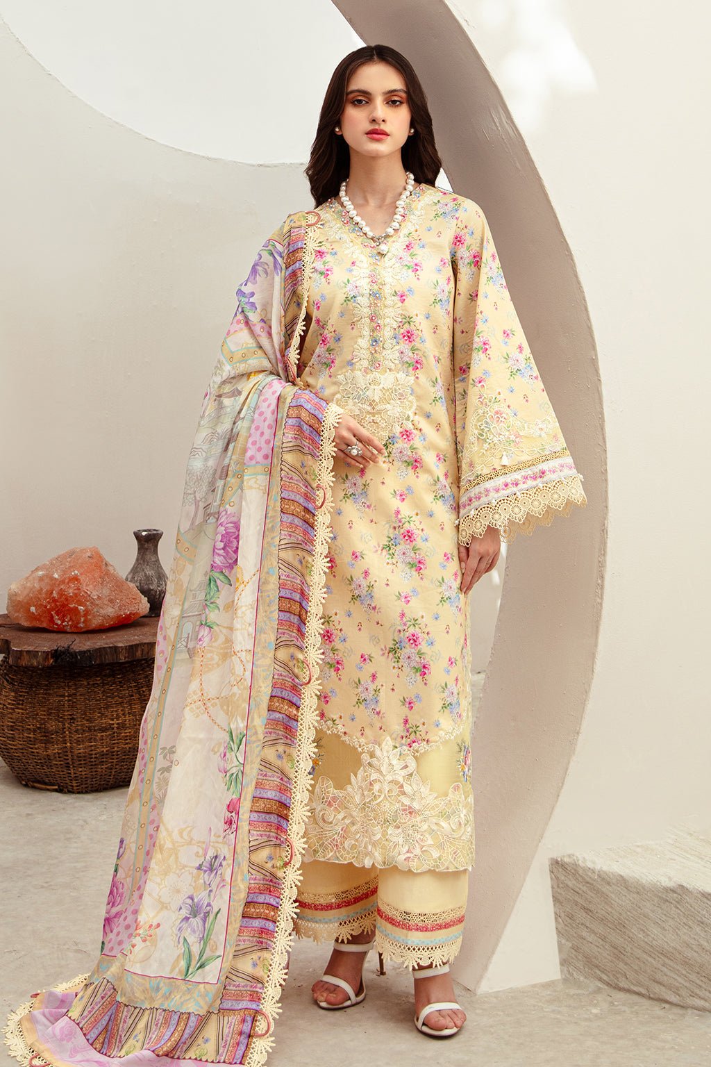 AJR Couture | Alif Affordable Lawn 24 | SUNNY DELIGHT - Official AJR Couture - Agha Fabrics UK