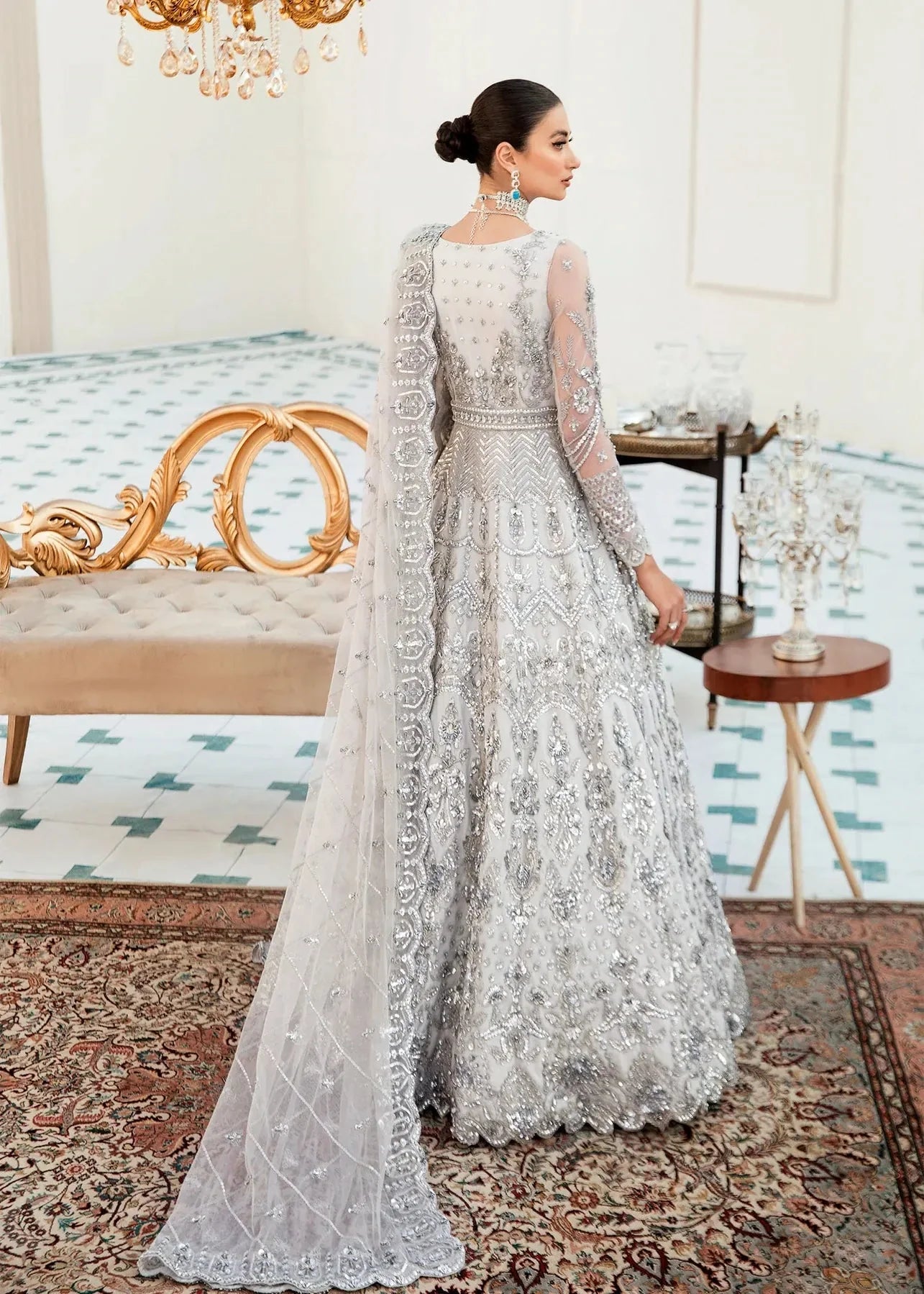 Akbar Aslam | Orphic Bridals | Slate - Official Akbar Aslam - Agha Fabrics UK