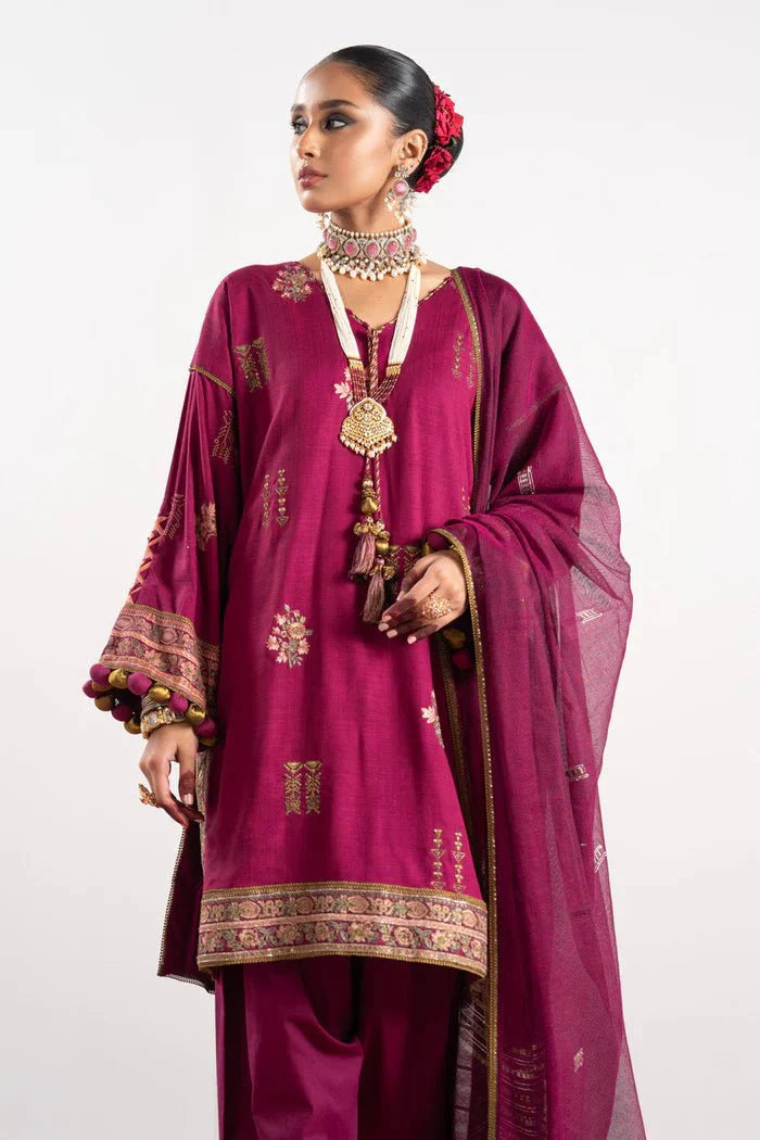 Alkaram | Festive Collection | FC-W-16E-23-3-Dark Pink