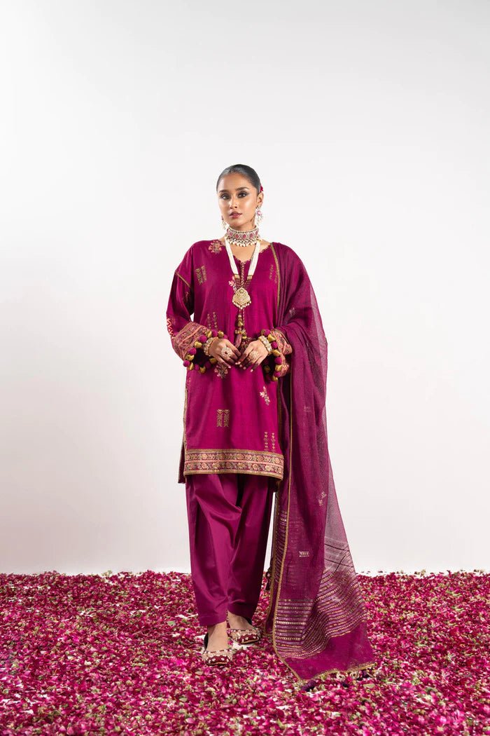 Alkaram | Festive Collection | FC-W-16E-23-3-Dark Pink